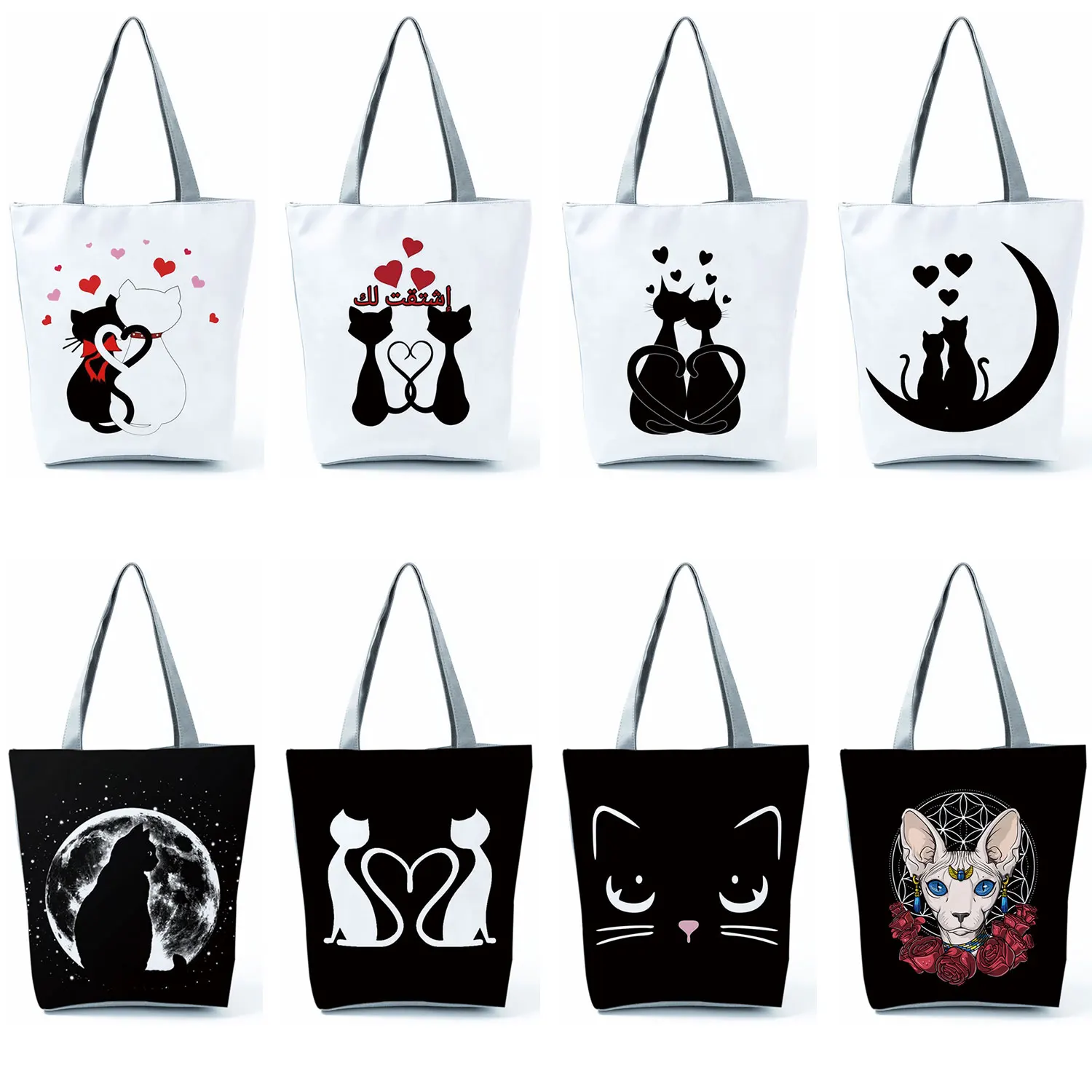 Couple Cat Printing Handbag All-Match Shoulder Bags Market Travel Sports Beach School Handle Grocery Picnic Multifunction Tote
Couple Cat Printing Handbag All-Match Shoulder Bags Market Travel Sports Beach School Handle Grocery Picnic Multifunction Tote