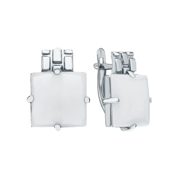 Silver earrings with moon stones sunlight sample 925 
Silver earrings with moon stones sunlight sample 925