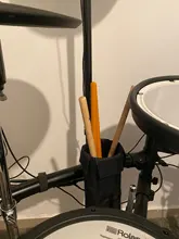 Bolsa cilíndrica para baquetas, soporte de tambor ajustable de tela Oxford 600D con abrazadera de aleación de aluminio para soporte de tambor