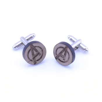 Twins THE AVENGERS made up handmade wood hickory tree cufflinks with logo laser cutting made up handmade wood hickory tree 16x22mm 
Twins THE AVENGERS made up handmade wood hickory tree cufflinks with logo laser cutting made up handmade wood hickory tree 16x22mm