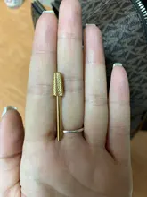 Fresas de carburo de tungsteno dorado para taladro eléctrico, accesorios para manicura y pedicura