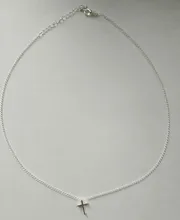Collar con colgante de Cruz para mujer, cadena de clavícula, joyería sencilla, Gargantilla, accesorios para mujer, 1 ud.