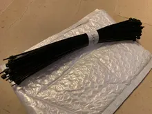 Fastening-Ring Cable-Tie Wraps Self-Locking Plastic Nylon Strap 3X200 Black 100PCS