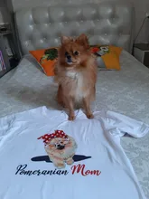 Pomeranian-Camiseta de mamá para mujer, camiseta Harajuku I Love Mom Bandana, camiseta de manga corta con cuello redondo, ropa camiseta para mujer 2021