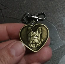 Placa de identificación con grabado gratis para perros y gatos, placa con nombre personalizada, antipérdida, con forma de corazón, colgante para Collar