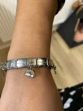 Hapiship-abalorio italiano de margaritas, pulsera de 9mm de acero inoxidable, fabricación de joyas DJ295, 2020