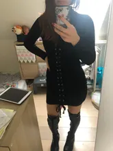 Slim Dress Bandage Clubwear Grunge Streetwear Mall Goth Altgirl Y2k Dark Black Sexy High-Waist