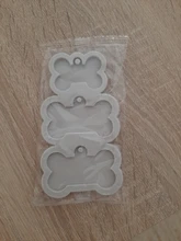 Molde de resina epoxi de cristal para llavero con forma de hueso, molde de silicona para manualidades, artesanía, decoración, colgante de llavero herramienta de fabricación