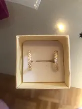 XIYANIKE de Plata de Ley 925 Plata geométrica giro de diamantes de imitación pendiente de mujer de moda de lujo LUZ DE Coiuple regalo