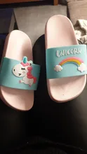 Zapatillas de dibujos animados de arco iris para niños, zapatos de verano para niño y niña, Chanclas de playa, zapatos de Interior para bebé CSH935