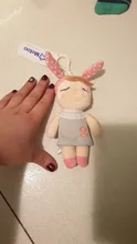 Metoo-muñecos de peluche de animales para niños y niñas, Mini llavero Kawaii con colgante de conejo Angela