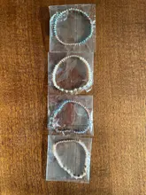 Pulsera elástica de 27 colores para mujer, brazalete pequeño de oro plateado, cuadrado, acrílico, facetas de hematita, cuentas de cristal, BC324