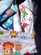 Asenappy-tela estampada para pañal de tela reutilizable para bebé, PUL de tela impermeable sin BPA para bolsa de nack de bebé