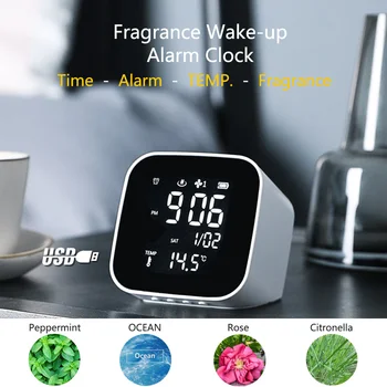 Fragrance Wake-up Alarm Clock for Bedroom Multifunctional Temperature Display Essential Oil Diffuseer 12/24H Snooze USB Charger
Fragrance Wake-up Alarm Clock for Bedroom Multifunctional Temperature Display Essential Oil Diffuseer 12/24H Snooze USB Charger