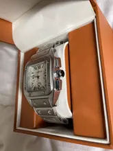 Reloj de cuarzo clásico para hombre, cronógrafo cuadrado de marca superior, con esfera de acero inoxidable, de lujo