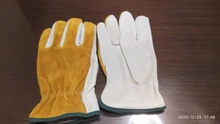 OZERO-guantes de trabajo de cuero de vaca para hombre, guantes de soldadura de trabajo, protectores de seguridad para jardín, deportes, MOTO, resistentes al desgaste, 1008