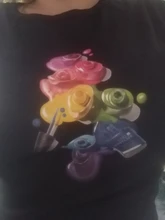 Camiseta con estampado 3D para mujer, camiseta con dibujo de uñas en colores, camisetas de mujer