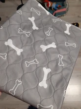 Almohadilla de orina reutilizable para mascotas, lavable, pañal para gato, esterilla de 3 capas, absorbente, almohadillas para perros, estampado de pata de hueso para sofá, cama y suelo