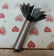 Cortadora de cola de pato HSS, fresa de extremo recto de 10-60mm, 45/55/60 grados, HSS, Router, broca, HSS, 1 ud.