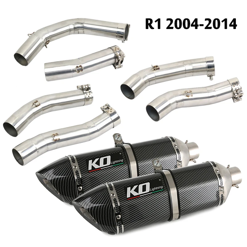For Yamaha YZF R1 2004-2014 Motorcycle Middle Link Pipe Escape Slip On Connecting 470mm Exhaust Muffler Tips Baffles DB Killer
For Yamaha YZF R1 2004-2014 Motorcycle Middle Link Pipe Escape Slip On Connecting 470mm Exhaust Muffler Tips Baffles DB Killer