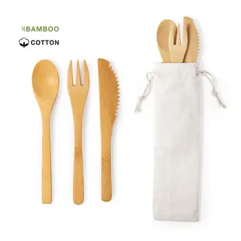 

Lot 20 Set 2 cutleries Bamboo Eco-friendly 100% Natural-Details and gifts for weddings, christening suits, communions, birthday