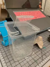 Caja de plástico para la alimentación del hábitat de la araña insecto, contenedor, caja de transporte, depósito para incubar