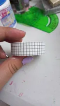 Cinta adhesiva de rejilla en blanco y negro de 10M Papel japonés Planificador de bricolaje Cintas adhesivas Pegatinas Cintas de papelería decorativas