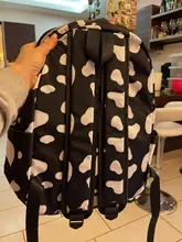 Mochila de Nylon informal Vintage para mujer, bolso escolar con patrón de vaca para la escuela, adolescentes, niñas, mochilas para niños, bolsa de viaje