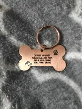 Etiqueta de identificación personalizada antipérdida para mascotas, Nombre de mascota grabado, Tel para Collar de cachorro de gato, accesorios para mascotas, Etiqueta de perro personalizada