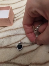 Collar con colgante de corazón para mujer, Circonia cúbica verde, joyería de plata 925 para mujer