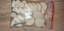 20pc/30pc/50pc de fieltro de lana pulido rueda redonda de Pad 3mm caña para Dremel herramienta rotativa Accesorios