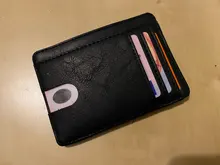 THINKTHENDO Slim RFID bloqueo billetera de cuero titular de la tarjeta de crédito monedero de dinero de caso para el caso de los hombres las mujeres 2020 bolsa de moda 11.5x8x0.5cm