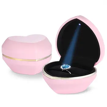 Pink Ring Box Ring Display Holder Earrings Jewelry Storage Case Gift Box Heart Shape LED Light Ring Holder Box
Pink Ring Box Ring Display Holder Earrings Jewelry Storage Case Gift Box Heart Shape LED Light Ring Holder Box