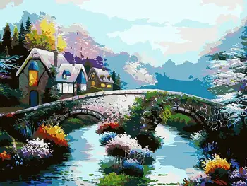 Vintage Bridge, 40*30 cm painting by numbers on canvas Snow White 169-as
Vintage Bridge, 40*30 cm painting by numbers on canvas Snow White 169-as