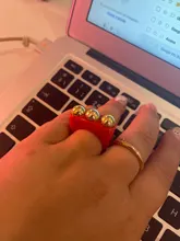 Lost Lady-anillos de tachuelas Punky coloridas para mujer, anillos grandes de resina de moda INS, joyería al por mayor, regalos para niñas, novedad de verano