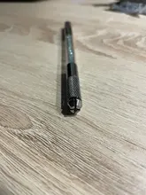 Bolígrafo de tatuaje acrílico de cristal, acero inoxidable, maquillaje permanente, manual, bolígrafo de tatuaje para micropigmentación Manual, doble cabeza, 1 Uds.