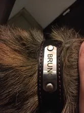 Pet-Id-Tags Collar Free-Engraved Customized Genuine-Leather Puppy-Nameplate Dog Adjustable