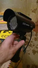 Falsa cámara de energía Solar al aire libre de cámara simulada seguridad impermeable CCTV vigilancia bala con luz LED para destellear