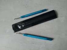 2 uds. De reloj de aleación de aluminio, prensador de mano, herramienta de reparación de reloj para relojero