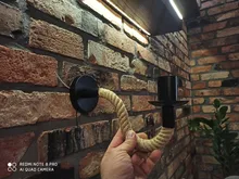 Bedside Lamp Loft Hemp-Rope Industrial-Sconce Wood Corridor Vintage Outdoor 220V 110V