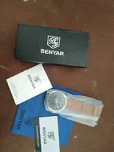 BENYAR-reloj deportivo de lujo para hombre, cronógrafo de cuero, resistente al agua, de pulsera, militar, de cuarzo, saat