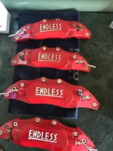 4 Uds frente pinza de freno trasero cubre 3D de aluminio de estilo de coche Universal de Metal Kit de cubierta de calibre de la rueda de modificación, Decoración