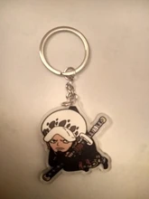 LLavero de una pieza con colgante acrílico de doble cara, accesorios de Anime, llavero de dibujos animados, 2019