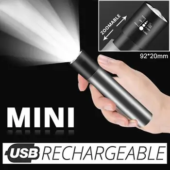 Mini Flashlight Torch USB Rechargable 3 Lighting Mode IPX4 Waterproof Zoom Camping Light for Night Lighting Flashlight
Mini Flashlight Torch USB Rechargable 3 Lighting Mode IPX4 Waterproof Zoom Camping Light for Night Lighting Flashlight