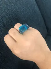 FFLACELL 2020 de moda de verano de acrílico geométrico Irregular bola de cristal transparente resina anillos de colores para la joyería de las mujeres regalos