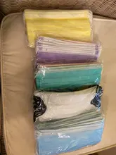 Mascarilla desechable de 3 capas para adultos, máscara de seguridad antipolvo, transpirable, no tejida, color rosa, blanco y negro, envío rápido