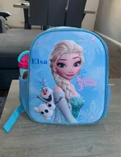 Mochila escolar de dibujos animados de Disney, Elsa, Sofía, para niñas y adolescentes, Mochila de princesa ortopédica Infantil