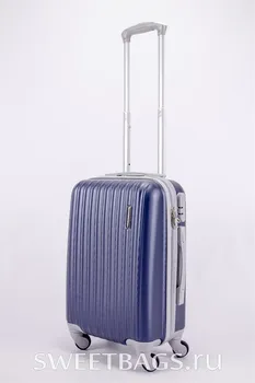 Suitcase small ABS TT (vert strips) dark blue SF oz 
Suitcase small ABS TT (vert strips) dark blue SF oz
