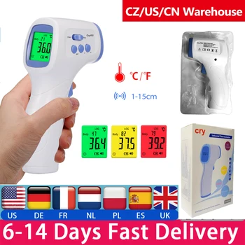 Portable Digital Infrared Thermometer Non Contact IR Thermometer Forehead Temperature Measuring Tool Device for Baby Kid Adults
Portable Digital Infrared Thermometer Non Contact IR Thermometer Forehead Temperature Measuring Tool Device for Baby Kid Adults