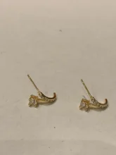 Pendientes de plata de ley S925 para mujer, aretes de circón en forma de V con joyería chapada en oro, venta al por mayor